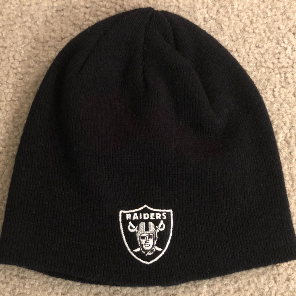 Raiders Beanie Black New